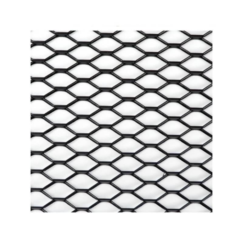 Grill Front Auto Stoßstange Grille100x33cm Aluminium Legierung Rhombischen Grill Mesh Blatt Auto Gitter Belüftung Grille Für Autoscooter Zubehör Kühlergrill(BK Hexagon 11x25mm) von SIFUSM