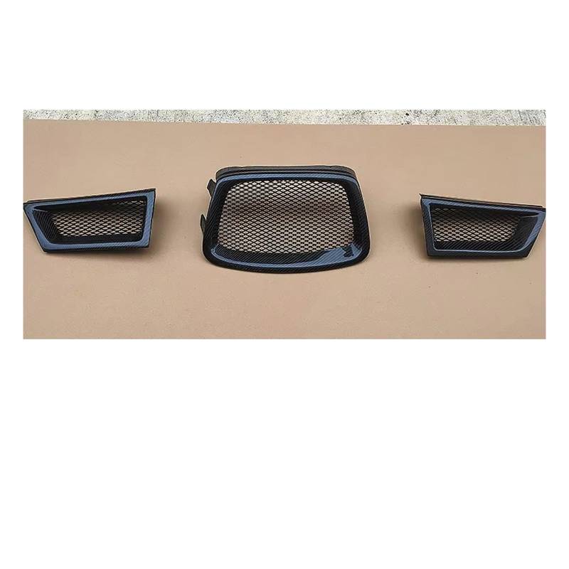 Grill Front Carbon Fiber FRP Auto Vorderen Stoßfänger Unteren Mesh Grill Grille Abdeckung Trim Für Subaru Für Impreza 9th 2006 2007 Für WRX STI Außen Accessori Kühlergrill(Matt Black) von SIFUSM