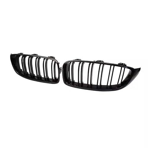 Grill Front Diamonds Style Frontstoßstangen-Renngrill Für 4er F32 F33 F36 M3 F80 M4 F82 2012–2019, Zubehör Mit Zwei Lamellen In Glänzendem Schwarz Kühlergrill(Double-Carbon Look) von SIFUSM