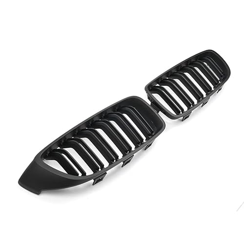 Grill Front Diamonds Style Frontstoßstangen-Renngrill Für 4er F32 F33 F36 M3 F80 M4 F82 2012–2019, Zubehör Mit Zwei Lamellen In Glänzendem Schwarz Kühlergrill(Double-Matt Black) von SIFUSM