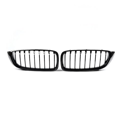 Grill Front Diamonds Style Frontstoßstangen-Renngrill Für 4er F32 F33 F36 M3 F80 M4 F82 2012–2019, Zubehör Mit Zwei Lamellen In Glänzendem Schwarz Kühlergrill(Single-Glossy Black) von SIFUSM