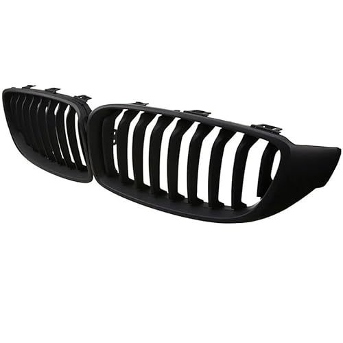 Grill Front Diamonds Style Frontstoßstangen-Renngrill Für 4er F32 F33 F36 M3 F80 M4 F82 2012–2019, Zubehör Mit Zwei Lamellen In Glänzendem Schwarz Kühlergrill(Single-Matt Black) von SIFUSM