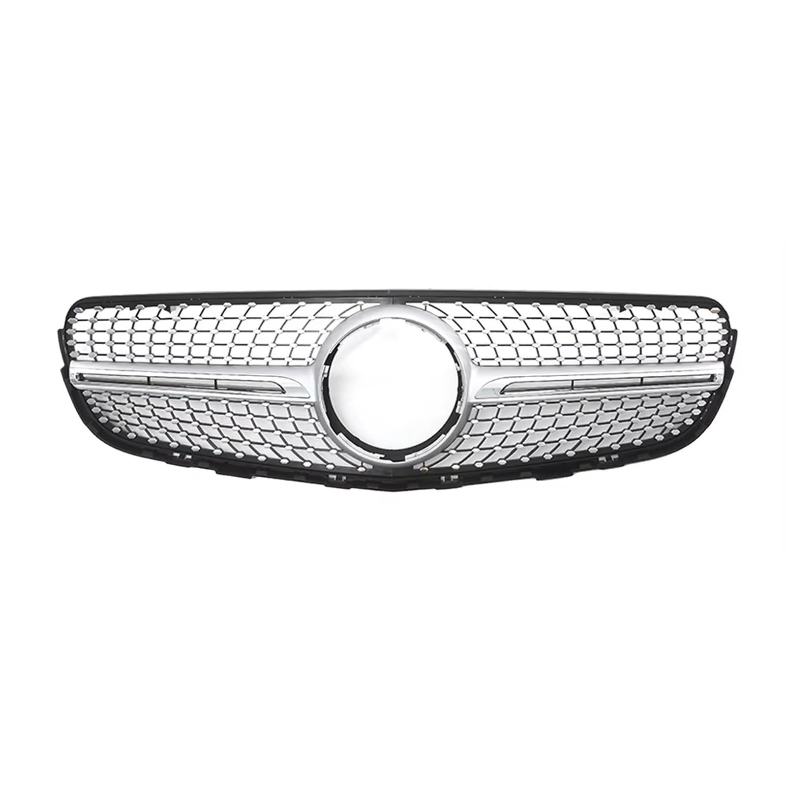 Grill Front Ersatzteil Diamanten Für GTR-Stil Vorderer Einlass Gitter Stoßstangengrill Gitter Refit Für Benz Für GLC X253 2015–2019 Tuning Kühlergrill(Diamonds-Silver) von SIFUSM