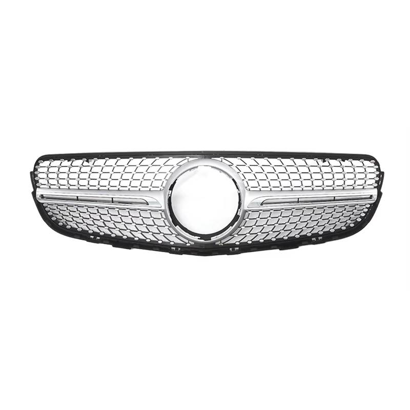 Grill Front Ersatzteil Diamanten Für GTR-Stil Vorderer Einlass Gitter Stoßstangengrill Gitter Refit Für Benz Für GLC X253 2015–2019 Tuning Kühlergrill(Diamonds-Silver) von SIFUSM