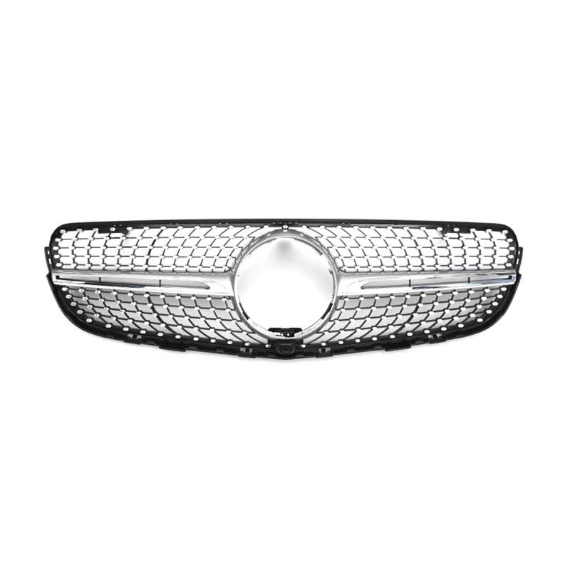Grill Front Ersatzteil Diamanten Für GTR-Stil Vorderer Einlass Gitter Stoßstangengrill Gitter Refit Für Benz Für GLC X253 2015–2019 Tuning Kühlergrill(Diamonds-Silver W360) von SIFUSM