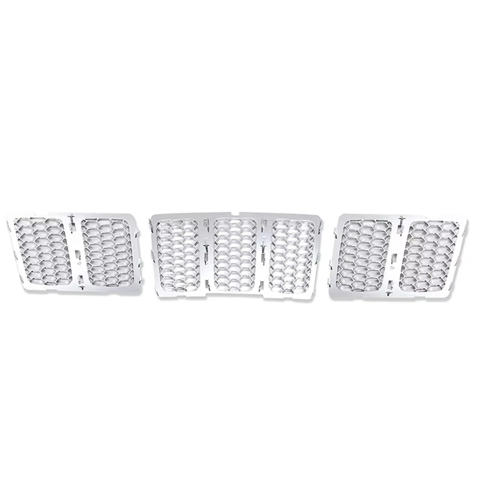 Grill Front Front Grill Mesh Einsatz Für Jeep Für Grand Für Cherokee 2014 2015 2016 ABS Front Gitter Dekoration Abdeckung Zubehör Kühlergrill(Chrom) von SIFUSM