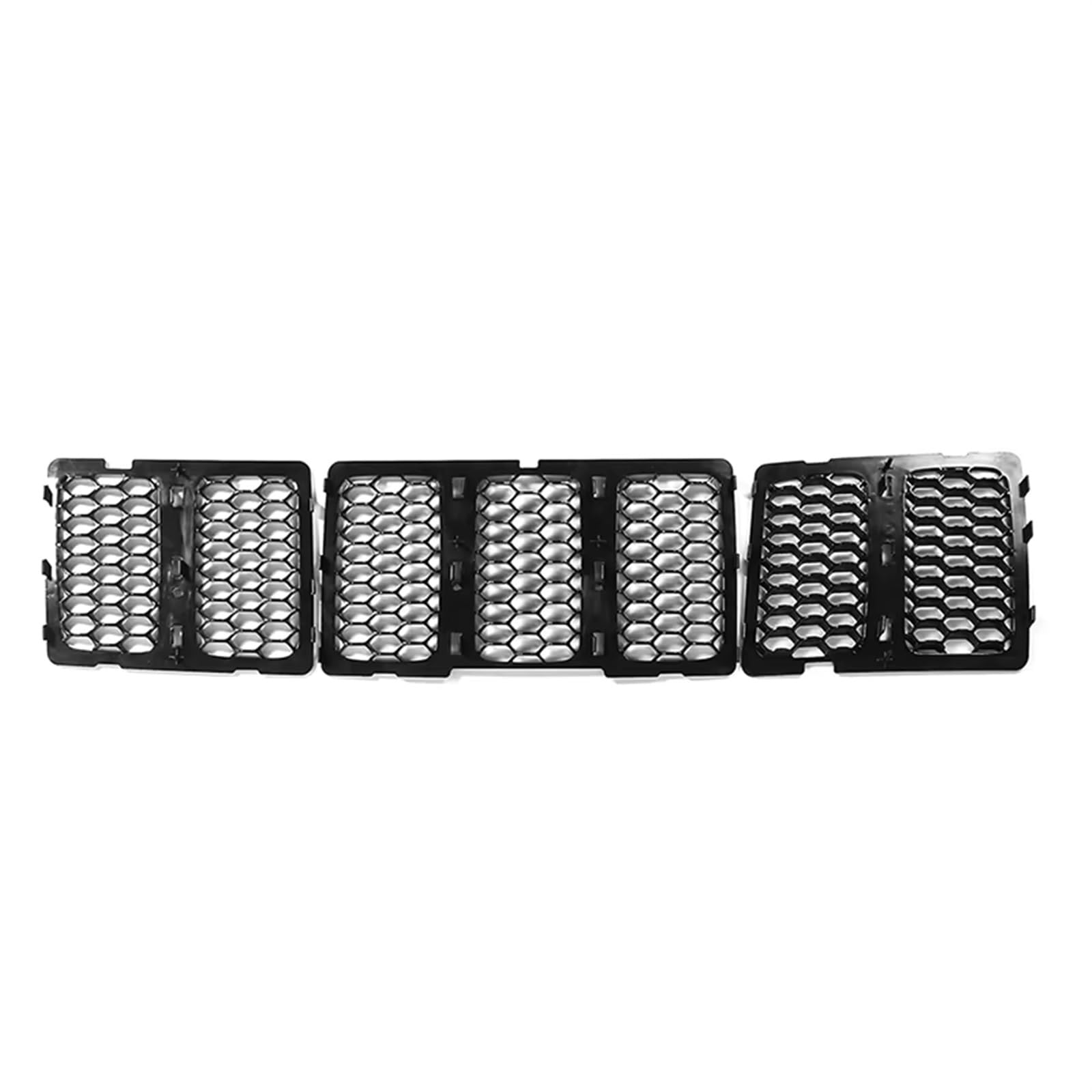 Grill Front Front Grill Mesh Einsatz Für Jeep Für Grand Für Cherokee 2014 2015 2016 ABS Front Gitter Dekoration Abdeckung Zubehör Kühlergrill(Schwarz) von SIFUSM