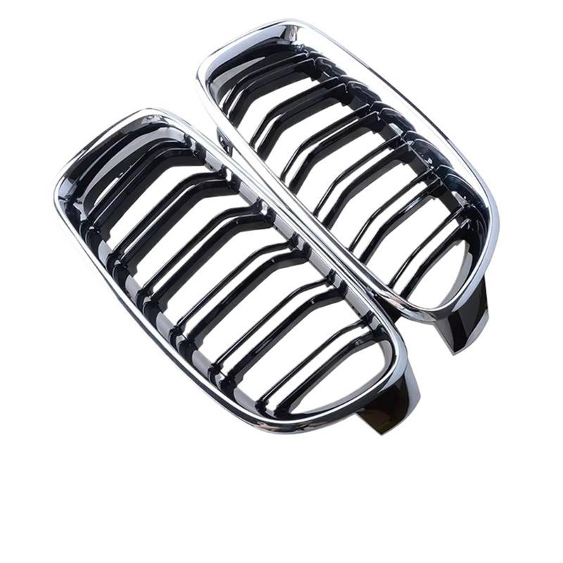 Grill Front Front Niere Grill Verchromung Racing Grille Für 3Serie F30 F31 F35 2012 2013 2014 2015 2016 2017 2018 2019 Limousine Auto Zubehör Kühlergrill(Front Kidney 4) von SIFUSM