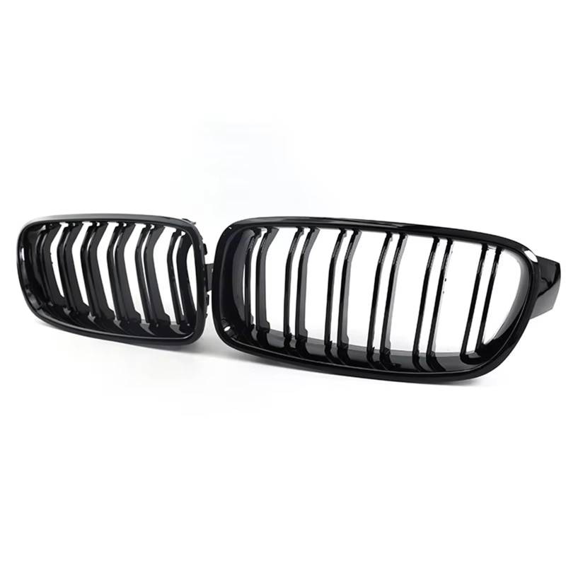 Grill Front Front Niere Grille Dual Lamellen Grille Für 3 Serie F30 F31 F35 2012-2018 320i 325i Auto Styling Auto Zubehör Kühlergrill(Glossy Black) von SIFUSM