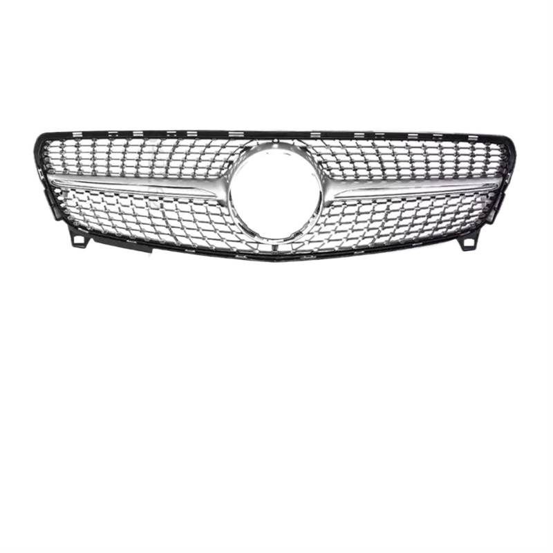 Grill Front Frontgrill Racing Grill Mesh Tuning Zubehör Für Benz A Klasse A45 W176 2013-2018 2019+ A180 A200 A260 GT Diamond Style Kühlergrill(16-18 Diamond Silver) von SIFUSM