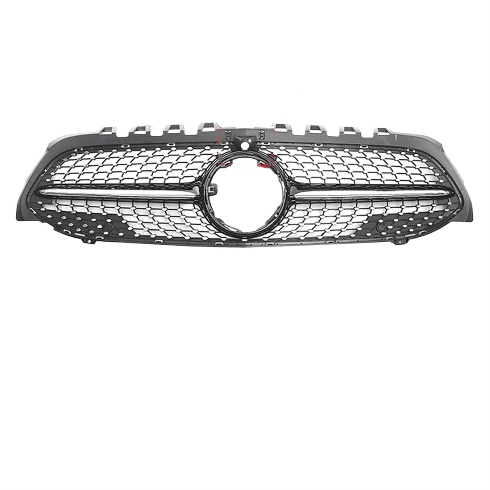 Grill Front Frontgrill Racing Grill Mesh Tuning Zubehör Für Benz A Klasse A45 W176 2013-2018 2019+ A180 A200 A260 GT Diamond Style Kühlergrill(W177 Dia Blackr-Hole) von SIFUSM