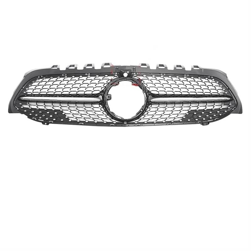 Grill Front Frontgrill Racing Grill Mesh Tuning Zubehör Für Benz A Klasse A45 W176 2013-2018 2019+ A180 A200 A260 GT Diamond Style Kühlergrill(W177 Dia Blackr-Hole) von SIFUSM