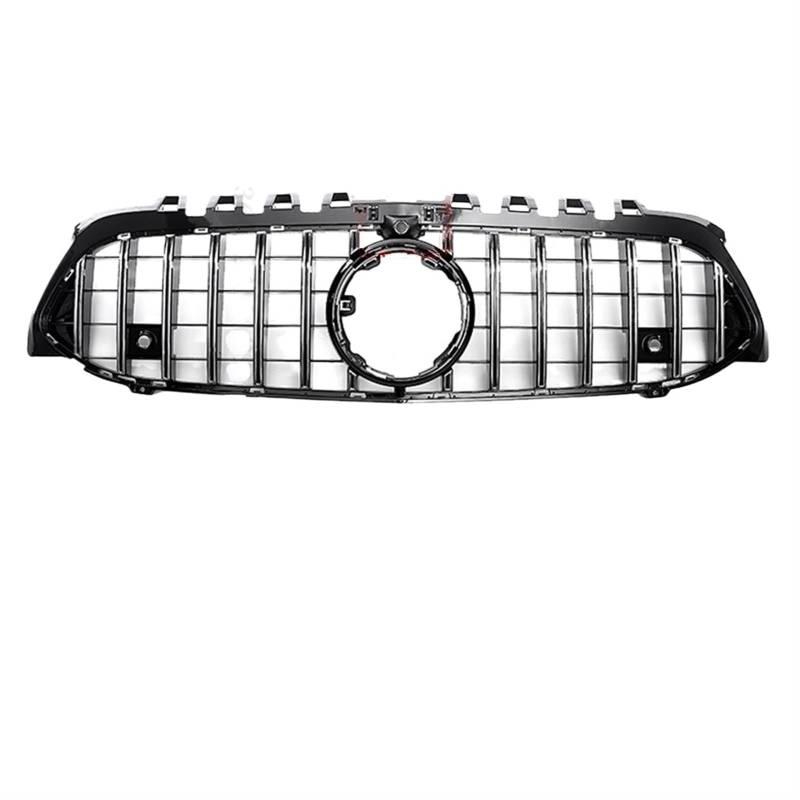 Grill Front Frontgrill Racing Grill Mesh Tuning Zubehör Für Benz A Klasse A45 W176 2013-2018 2019+ A180 A200 A260 GT Diamond Style Kühlergrill(W177 GT Silver-Hole) von SIFUSM