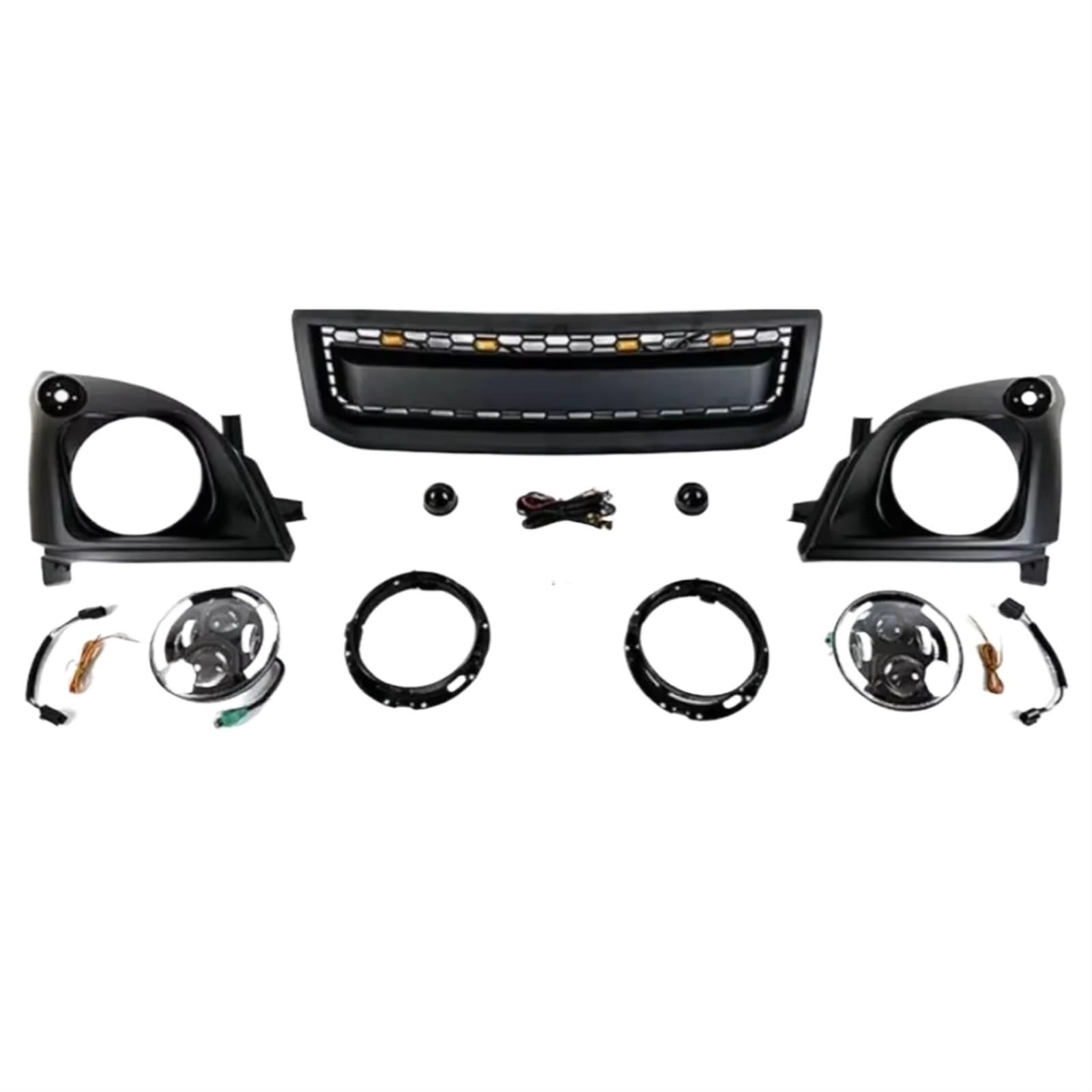 Grill Front Frontstoßstange Grill Kühlergrill Für Toyota Für Land Für Cruiser 120 Für Prado Lc120 Fj120 2700 4000 2003-2009 Refit Scheinwerfer Rahmen Kühlergrill(D) von SIFUSM