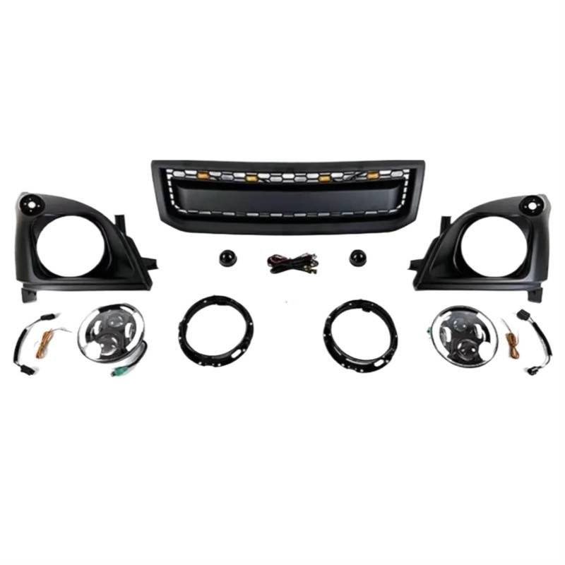 Grill Front Frontstoßstange Grill Kühlergrill Für Toyota Für Land Für Cruiser 120 Für Prado Lc120 Fj120 2700 4000 2003-2009 Refit Scheinwerfer Rahmen Kühlergrill(D) von SIFUSM