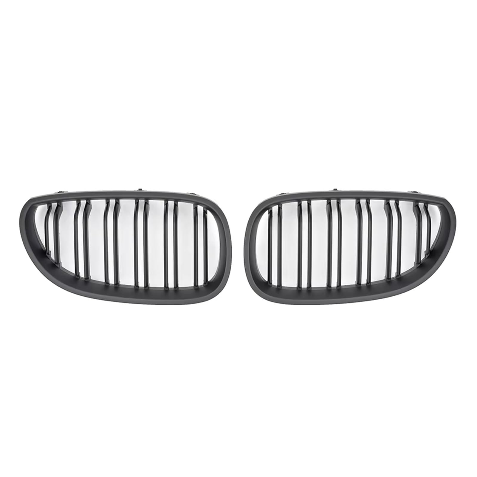 Grill Front Frontstoßstange Nierengitter Grill Haube Netz Doppellinie Für E60 M5 E61 520i 545i 550i 535i 2003-2009 5er Refit Body Kit Kühlergrill(Matt-schwarz) von SIFUSM
