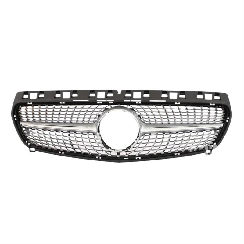 Grill Front Frontstoßstange Schwarz Silber A45 Stil Für AMG Für GT Kühlergrill Für Benz A Klasse W176 A35 A180 A200 A250 A260 2013 2014 2015 2016 2017 2018 Kühlergrill(13-15 Dia Silver) von SIFUSM