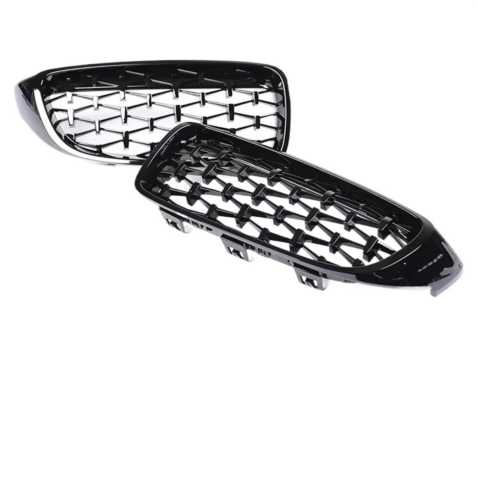 Grill Front Für 4er F32 F33 F36 F80 F82 2013-2020 Frontstoßstange Nierenglanz Schwarz Carbon Racing Grill Refiting Grille Zubehör Kühlergrill(Diamond All Black) von SIFUSM