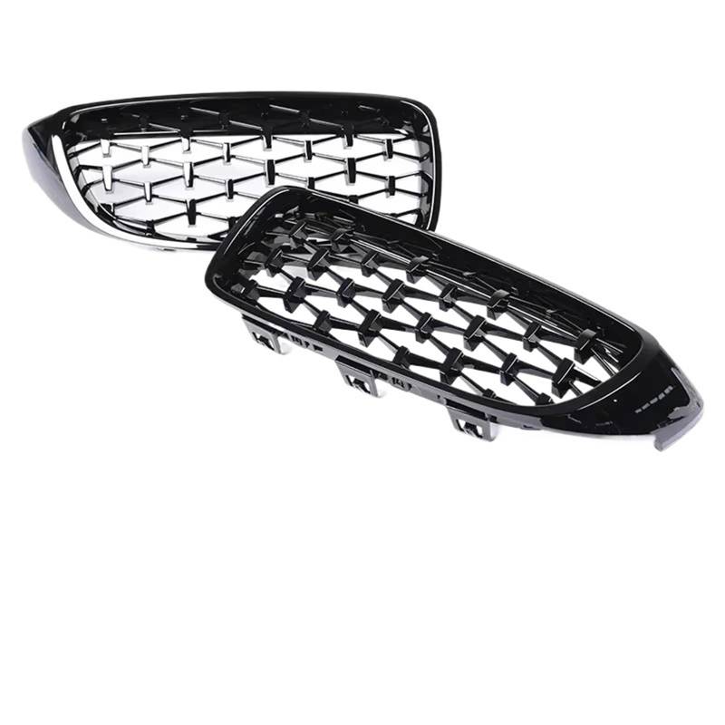 Grill Front Für 4er F32 F33 F36 F80 F82 2013-2020 Frontstoßstange Nierenglanz Schwarz Carbon Racing Grill Refiting Grille Zubehör Kühlergrill(Diamond All Black) von SIFUSM