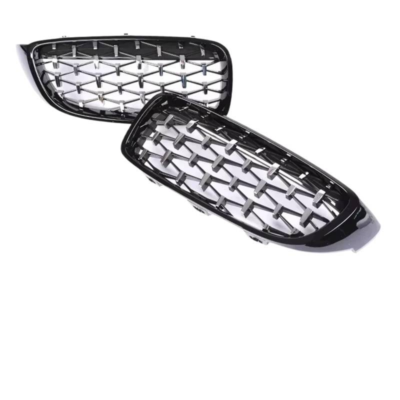 Grill Front Für 4er F32 F33 F36 F80 F82 2013-2020 Frontstoßstange Nierenglanz Schwarz Carbon Racing Grill Refiting Grille Zubehör Kühlergrill(Diamond Black Sliver) von SIFUSM