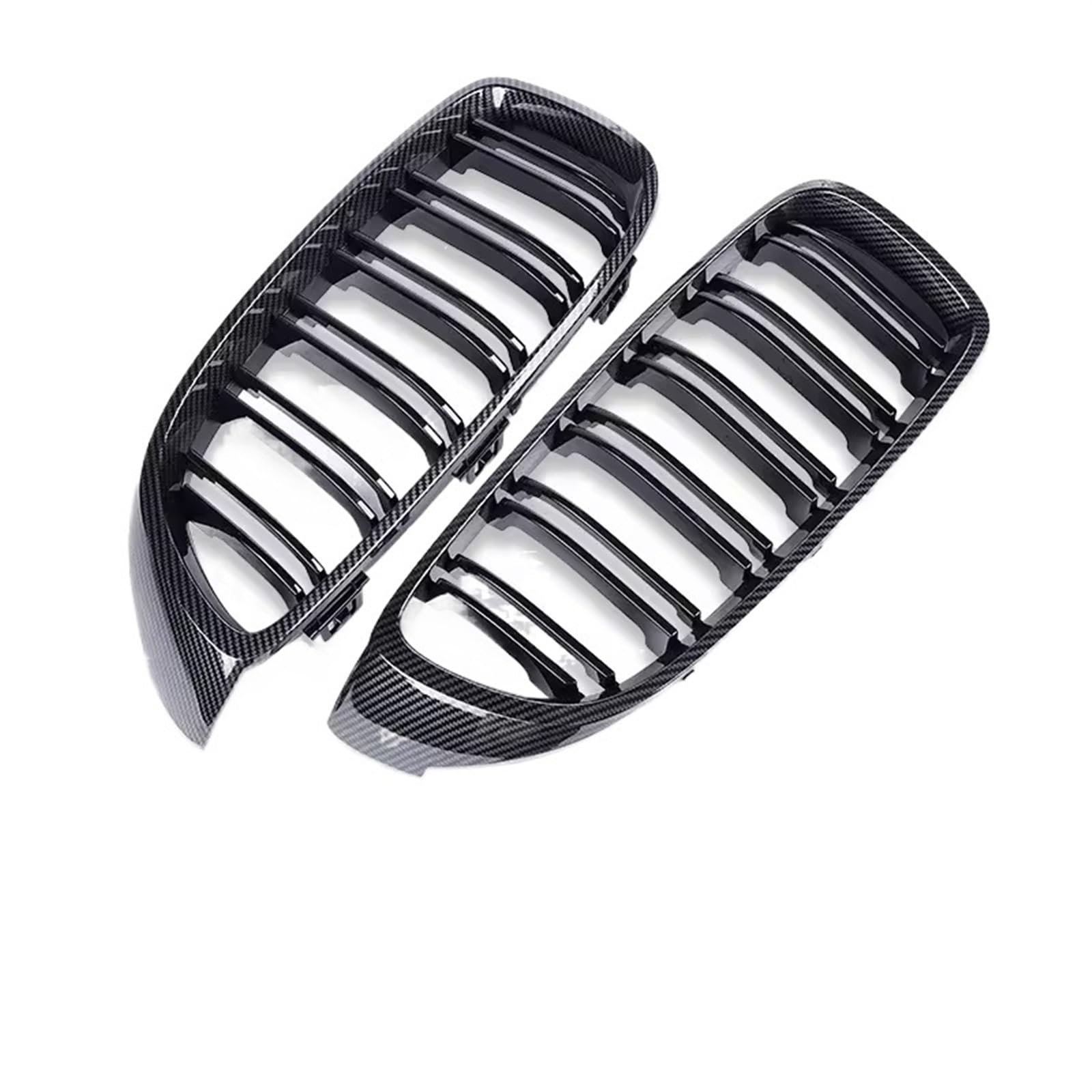 Grill Front Für 4er F32 F33 F36 F80 F82 2013-2020 Frontstoßstange Nierenglanz Schwarz Carbon Racing Grill Refiting Grille Zubehör Kühlergrill(Dual Carbon Look) von SIFUSM