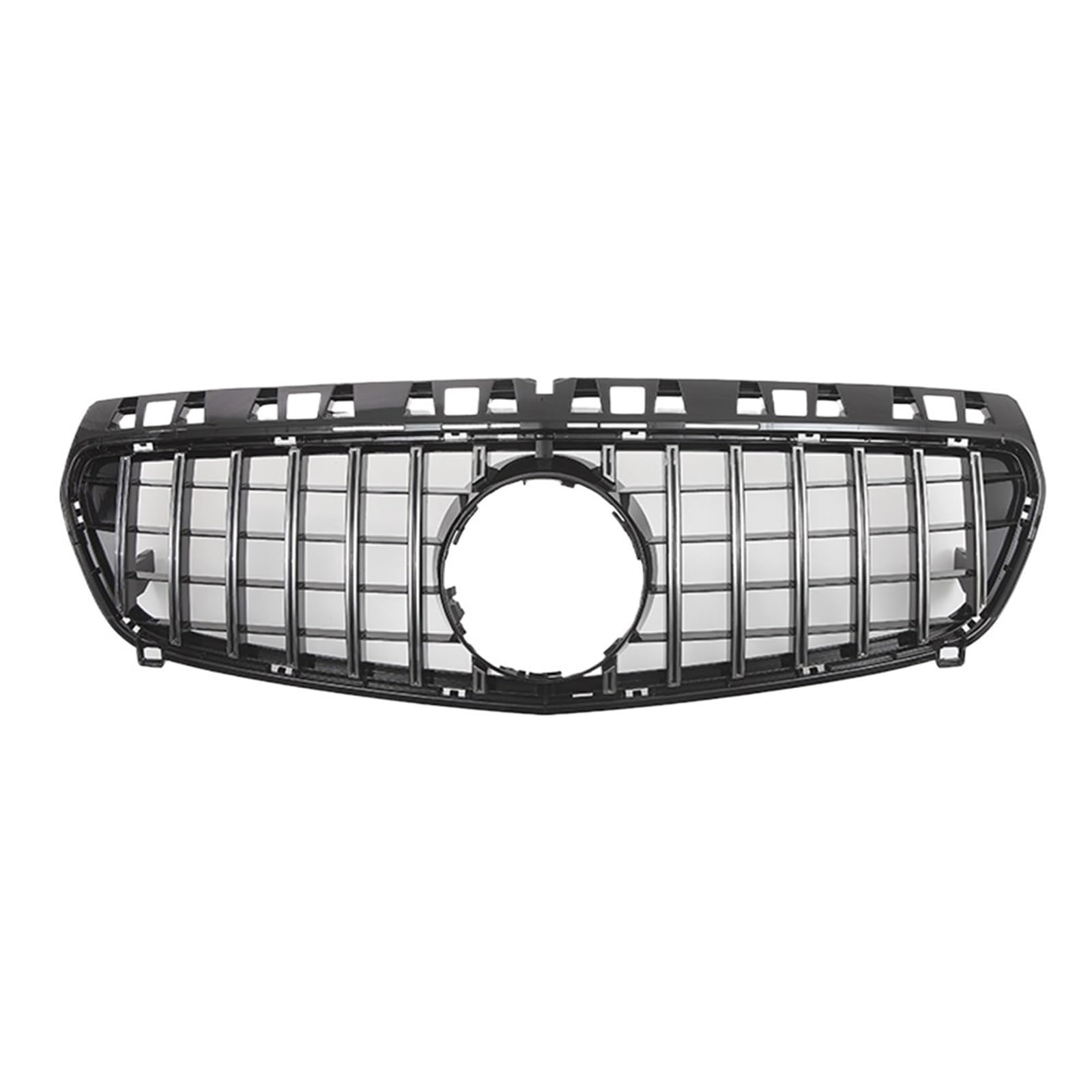 Grill Front Für Benz A-Klasse W176 A180 A200 A250 A45 2013 2014 2015 Für AMG Chrom Schwarz Diamanten Stil Grille Schwarz Für GTR Front Stoßstange Grille Kühlergrill(A-Silver) von SIFUSM