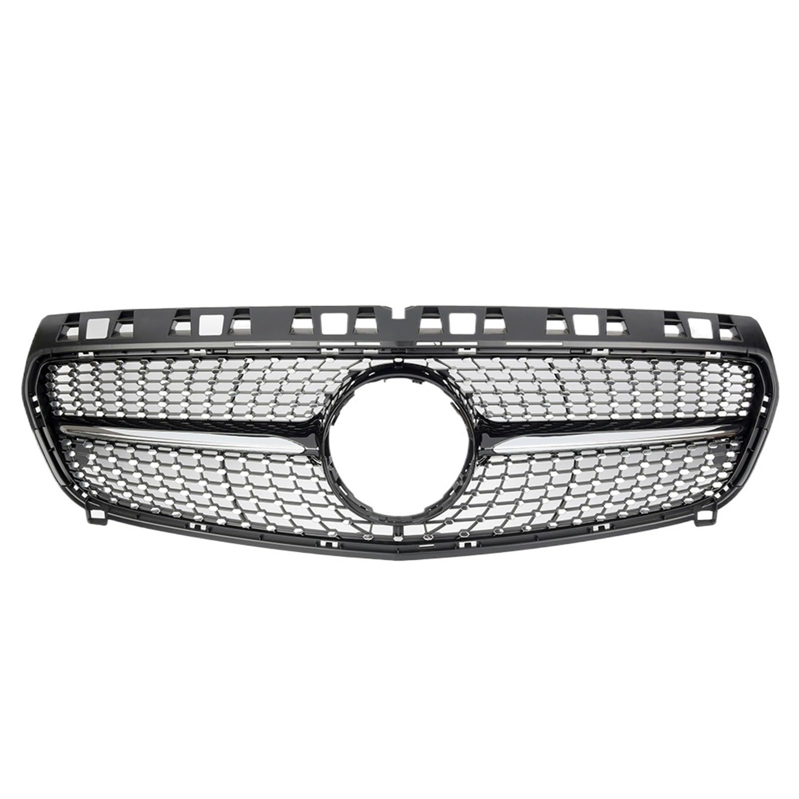Grill Front Für Benz A-Klasse W176 A180 A200 A250 A45 2013 2014 2015 Für AMG Chrom Schwarz Diamanten Stil Grille Schwarz Für GTR Front Stoßstange Grille Kühlergrill(Diamonds-Black) von SIFUSM