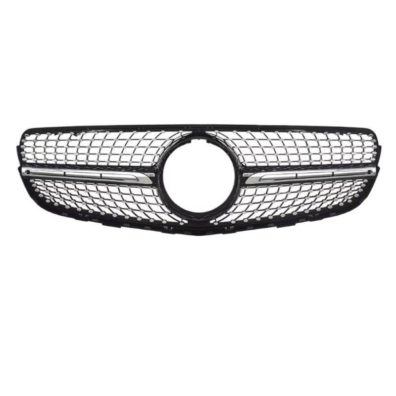 Grill Front Für Benz Für GLC-Klasse X253 C253 2015 2016 2017 2018 2019 2020 2021 2022 2023 Frontgrill Mittelnetz Grills Montagerahmen Abdeckungsteile Kühlergrill(2015-2019 Black B) von SIFUSM