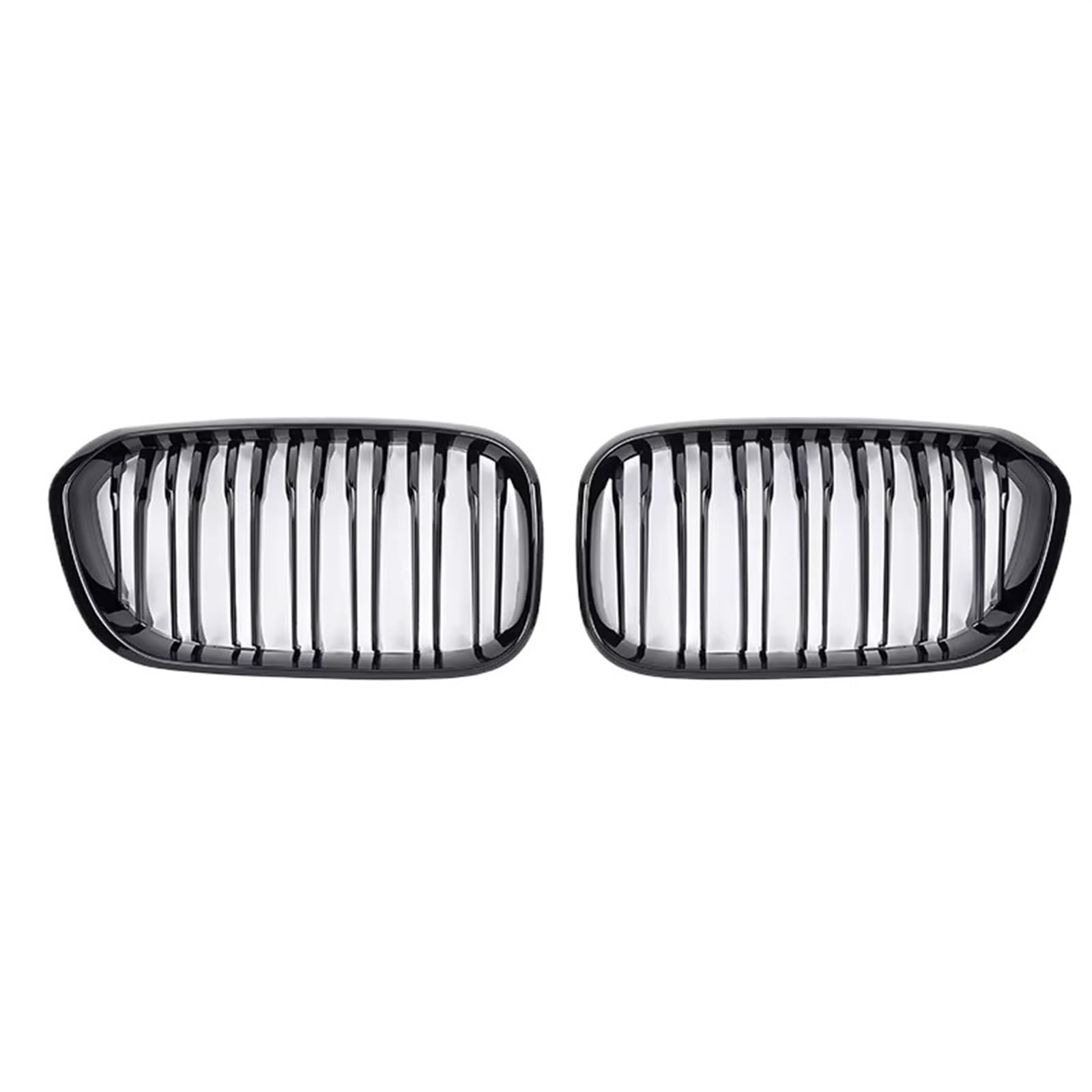 Grill Front Für F20 F21 1 Series 2015 2016 2017 2018, Paar Glänzend Mattschwarz, Breiter Front-Nierengrill, Renngrill, Auto-Stying Kühlergrill(Gloss Black) von SIFUSM
