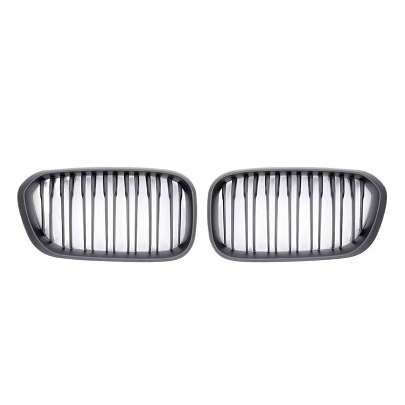 Grill Front Für F20 F21 1 Series 2015 2016 2017 2018, Paar Glänzend Mattschwarz, Breiter Front-Nierengrill, Renngrill, Auto-Stying Kühlergrill(Matt-schwarz) von SIFUSM