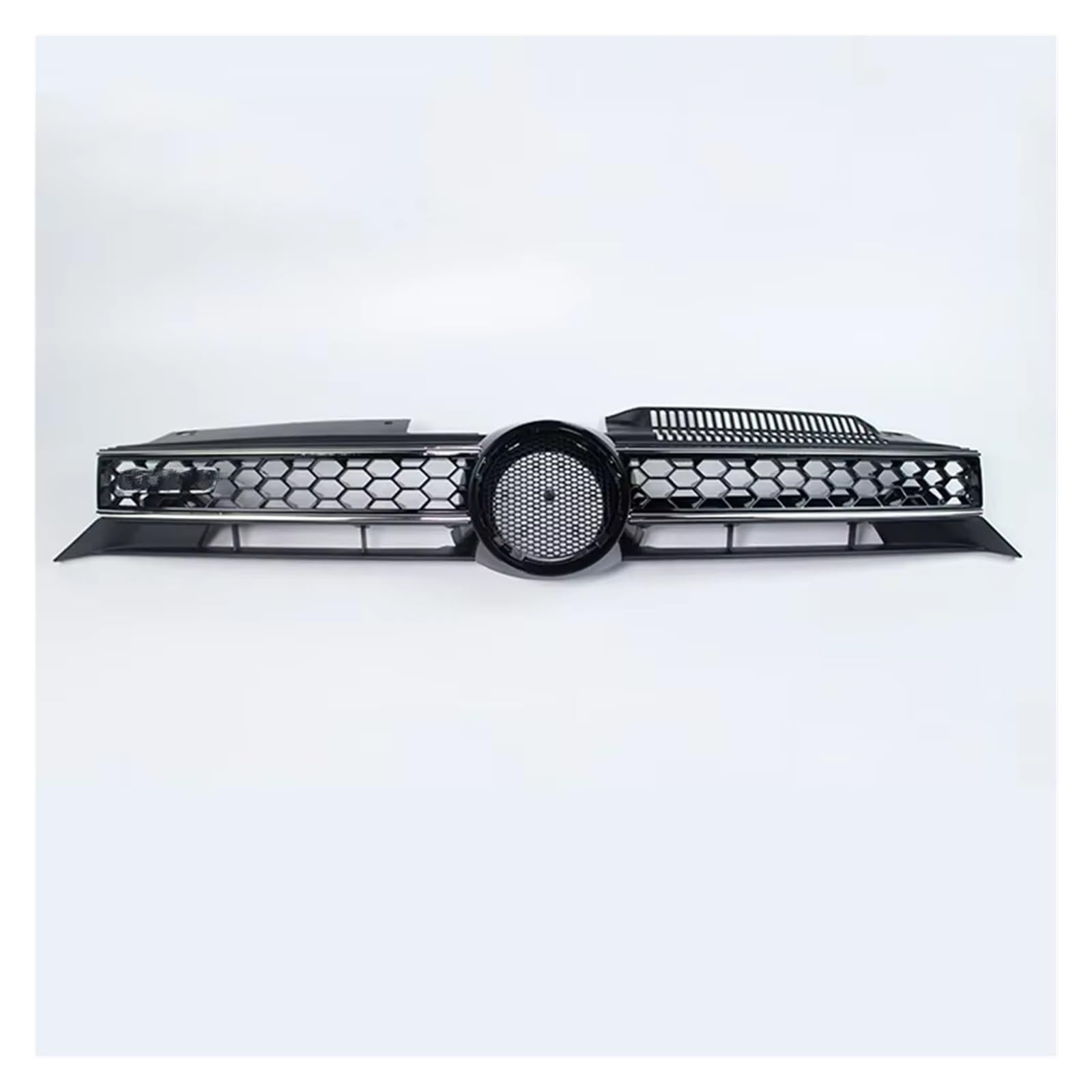 Grill Front Für VW Für Golf 6 MK6 2009 2010 2011 2012 2013 Honeycomb Mesh Auto Vorderen Stoßfänger Kühlergrill Für GTI Stil Center Racing Grill Kühlergrill(Silver Line) von SIFUSM