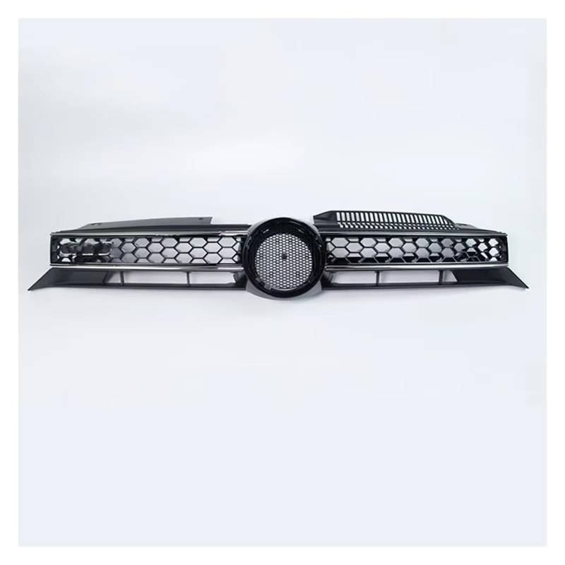 Grill Front Für VW Für Golf 6 MK6 2009 2010 2011 2012 2013 Honeycomb Mesh Auto Vorderen Stoßfänger Kühlergrill Für GTI Stil Center Racing Grill Kühlergrill(Silver Line) von SIFUSM