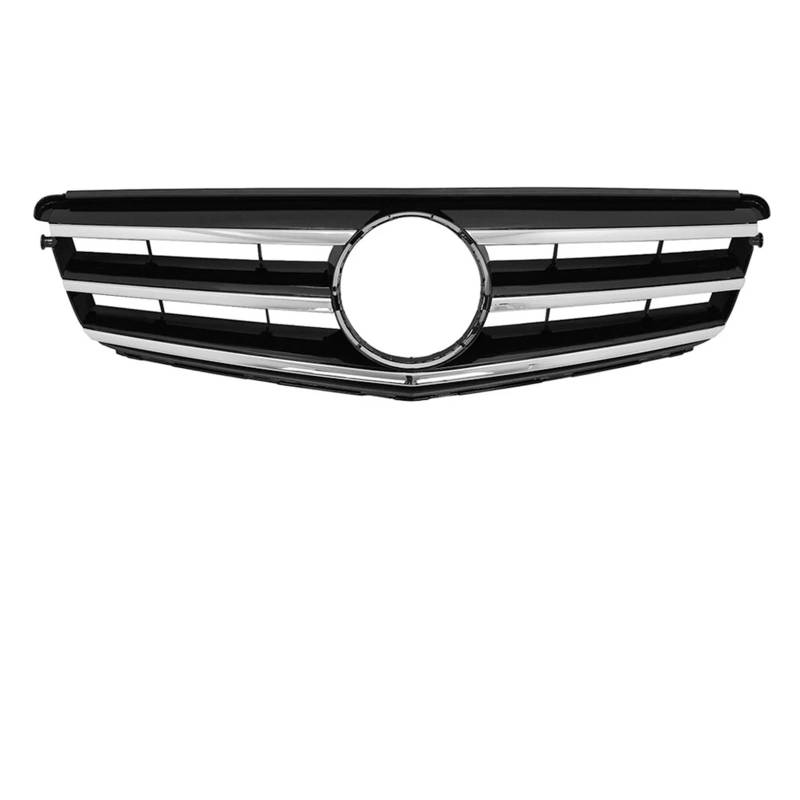 Grill Front Glänzendes Schwarz Für AMG-Stil-Kühlergrill Für Benz C-Klasse W204 S204 C204 C180 C350 2008 2009 2010–2014 Chrom-Silber-Diamanten-Stil-Stoßstangengrill Kühlergrill(Sport-Chrome Black) von SIFUSM