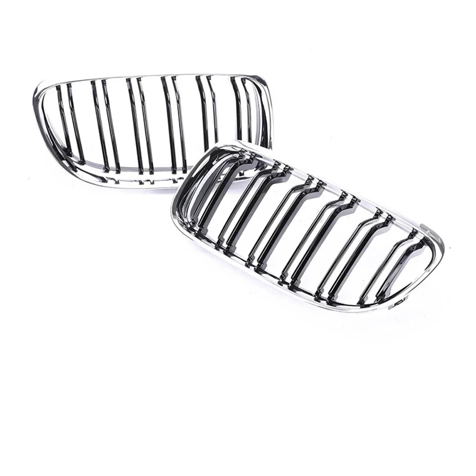 Grill Front Kohlefaser-Frontstoßstange Freundlicherweise Facelift-Gitterabdeckung Umrüstung Schwarzen Racing-Grills Für 3er E90 E91 2005 2006 2007 2008 2009-2012 Kühlergrill(Chrome Black 09-12) von SIFUSM