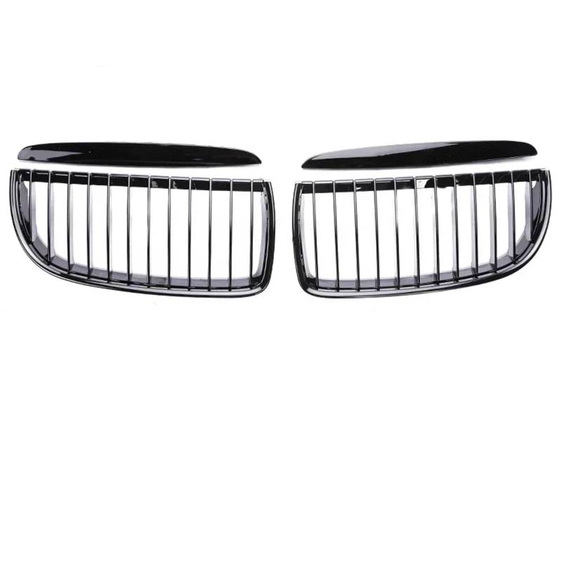 Grill Front Kohlefaser-Frontstoßstange Freundlicherweise Facelift-Gitterabdeckung Umrüstung Schwarzen Racing-Grills Für 3er E90 E91 2005 2006 2007 2008 2009-2012 Kühlergrill(Single Black 05-08) von SIFUSM