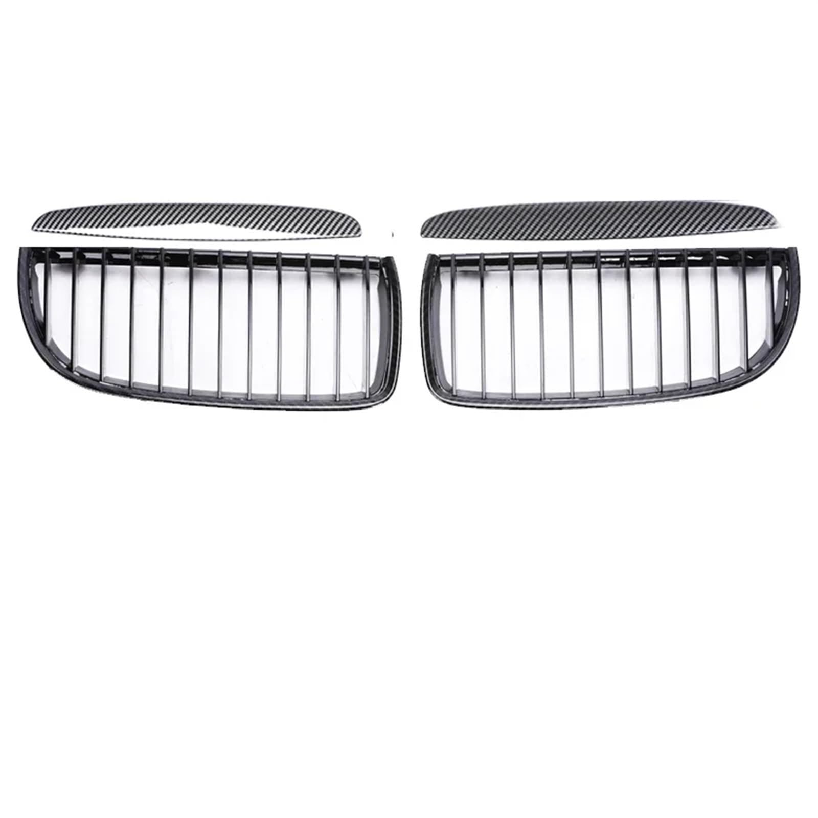 Grill Front Kohlefaser-Frontstoßstange Freundlicherweise Facelift-Gitterabdeckung Umrüstung Schwarzen Racing-Grills Für 3er E90 E91 2005 2006 2007 2008 2009-2012 Kühlergrill(Single Carbon 05-08) von SIFUSM