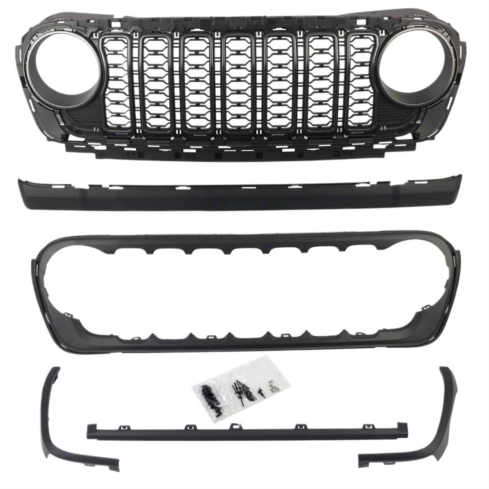 Grill Front Kühlergrill Gitter Grill Schutz Für Jeep Für Wrangler JL Für Gladiator JL 2018 2019 2020 2021 2022 2023 2024 ABS Blackout Kein Kamera Loch Kühlergrill Grill Front Kühlergrill Gitter Grill Schutz Für Jeep Für Wrangler JL Für Gladiator JL 2018 2019 2020 2021 2022 2023 2024 ABS Blackout Kein Kamera Loch Kühlergrill von SIFUSM