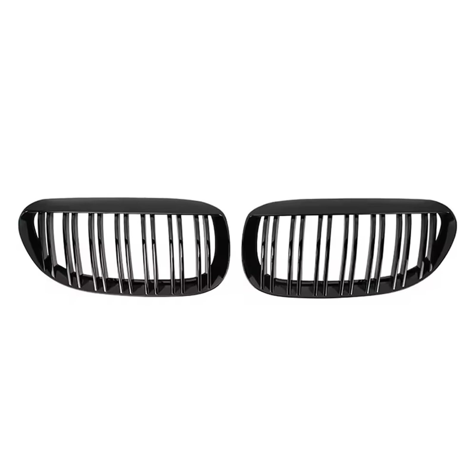 Grill Front Mattschwarze Doppellinien-Frontstoßstangenhaubengitter Für 6er E63 E64 2004-2010 650i. Glänzende Doppellamellengitter Kühlergrill(Double-Glossy Black) von SIFUSM