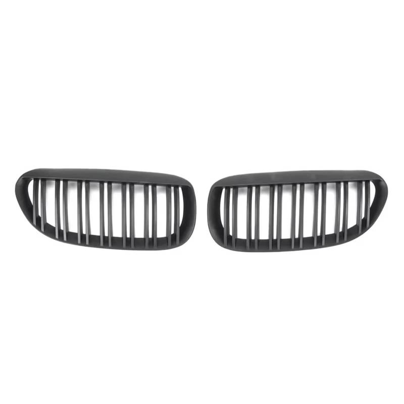 Grill Front Mattschwarze Doppellinien-Frontstoßstangenhaubengitter Für 6er E63 E64 2004-2010 650i. Glänzende Doppellamellengitter Kühlergrill(Double-Matte Black) von SIFUSM