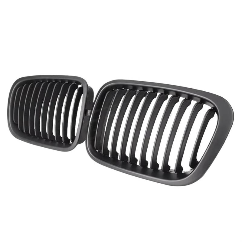 Grill Front Mattschwarzer ABS-Auto-Frontgrill Für 3er-Serie E46 Touring-Limousine 4-Türer 1998 1999 2000 2001 Für E46 Compact 2001 2002 2003 2004 Kühlergrill von SIFUSM