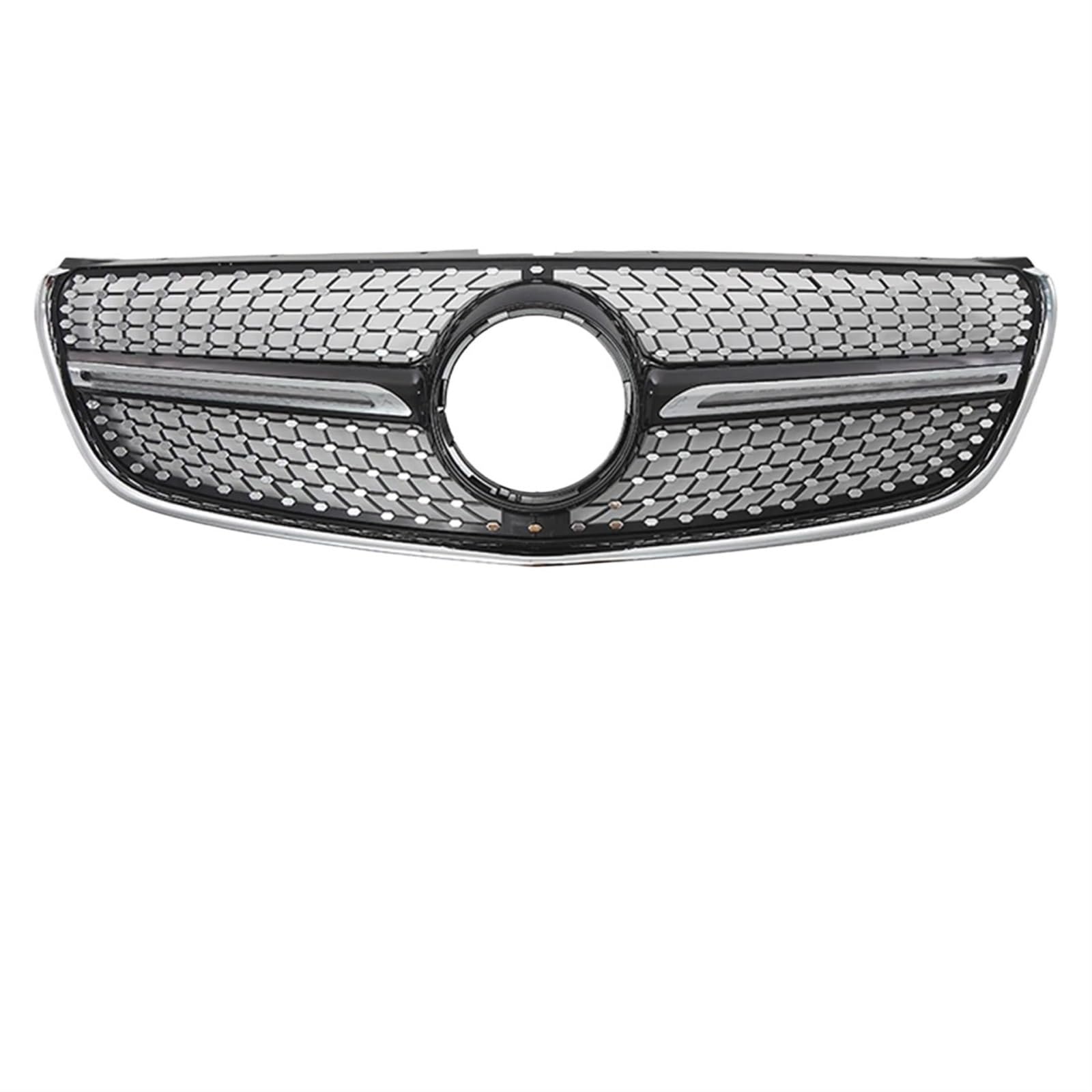 Grill Front Obere Gitter Im Chrom-Schwarz-Diamanten-Stil Für Benz V W447 V250 V260 2016 2017 2018 2019 2020. Glänzendes Schwarz Für GTR-Stil Stoßstangengrill Kühlergrill(Diamonds-Black) von SIFUSM