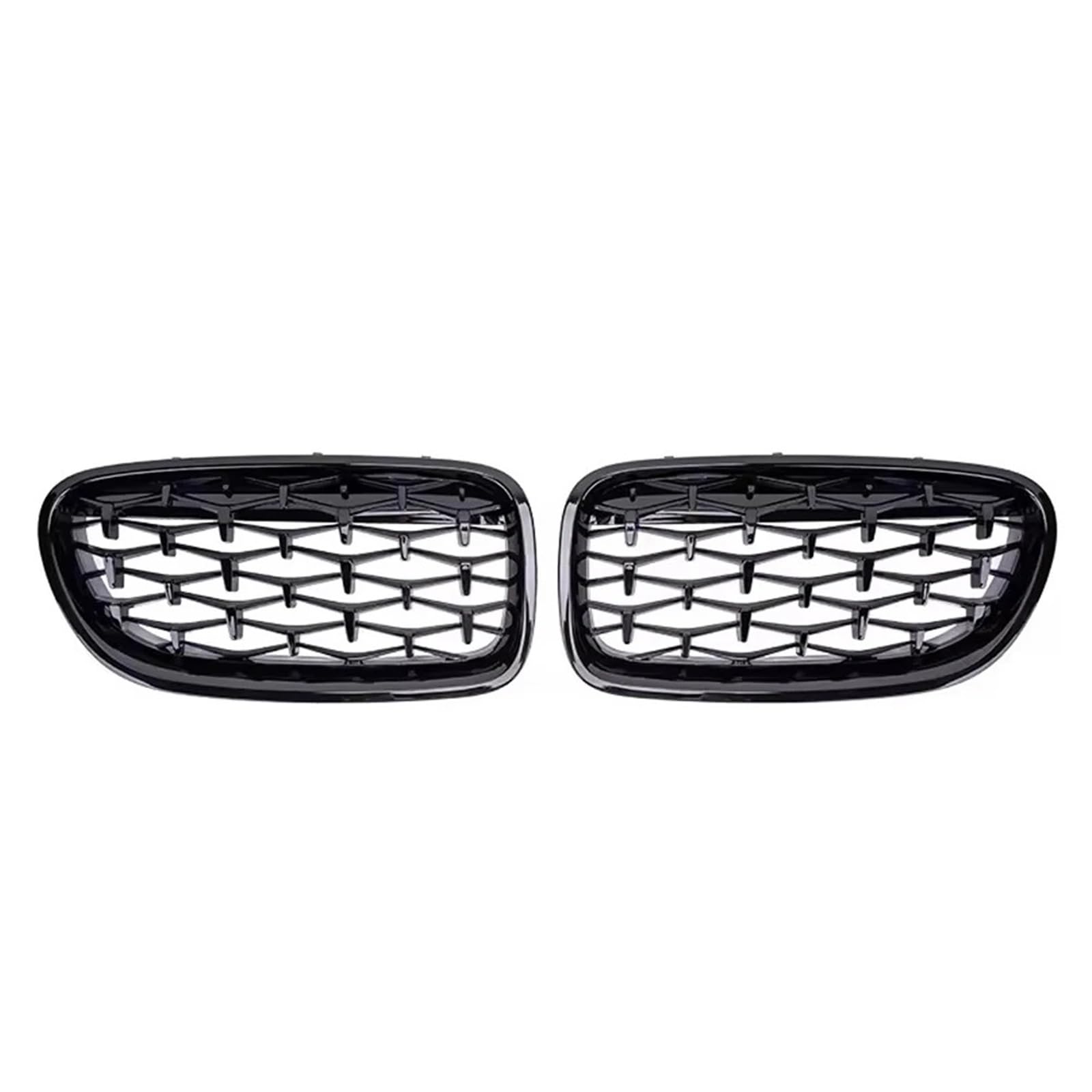 Grill Front Obere Renngitter Im Silbernen Diamanten-Stil Für 5er F10 F11 F18 2010–2017 528i 535i Frontstoßstange Mit Zwei Lamellen Kühlergrill(Diamond-Glossy Black) von SIFUSM