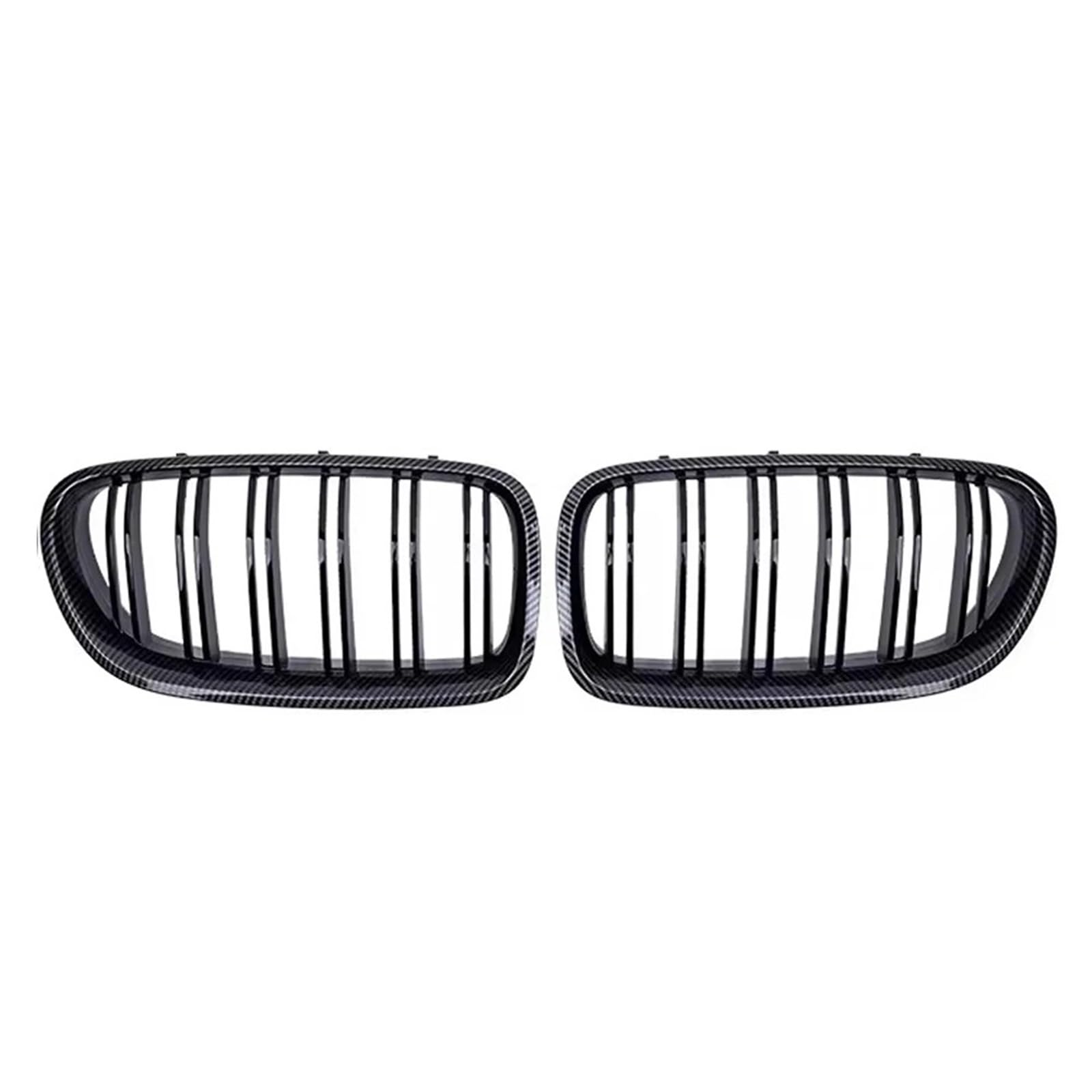 Grill Front Obere Renngitter Im Silbernen Diamanten-Stil Für 5er F10 F11 F18 2010–2017 528i 535i Frontstoßstange Mit Zwei Lamellen Kühlergrill(Double-Carbon Look) von SIFUSM