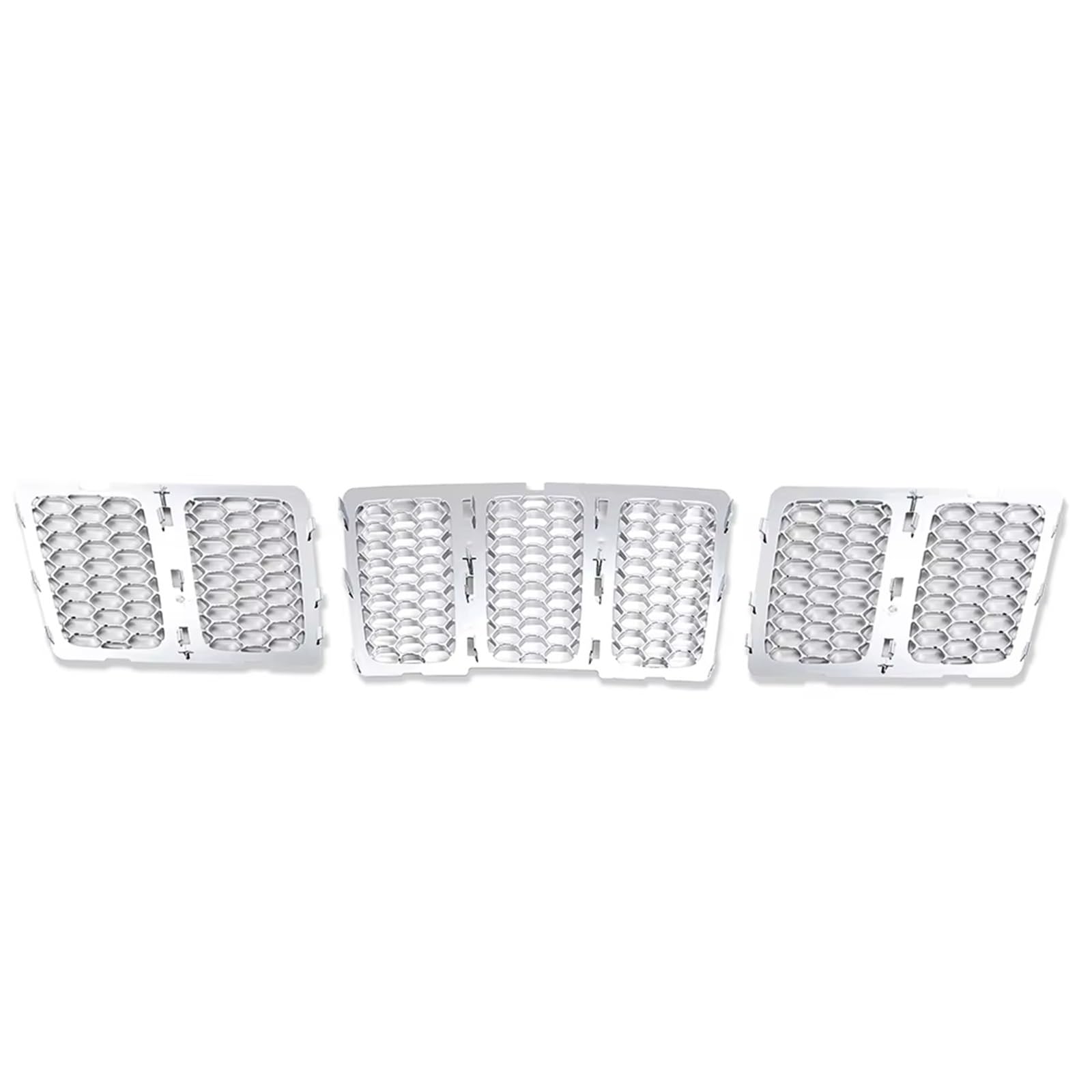 Grill Front Racing Grills Für Jeep Für Grand Für Cherokee 2014 2015 2016 Fronteinsatz Honeycomb Grille Mesh Dekoration Abdeckung Zubehör Kühlergrill(B Chrome) von SIFUSM