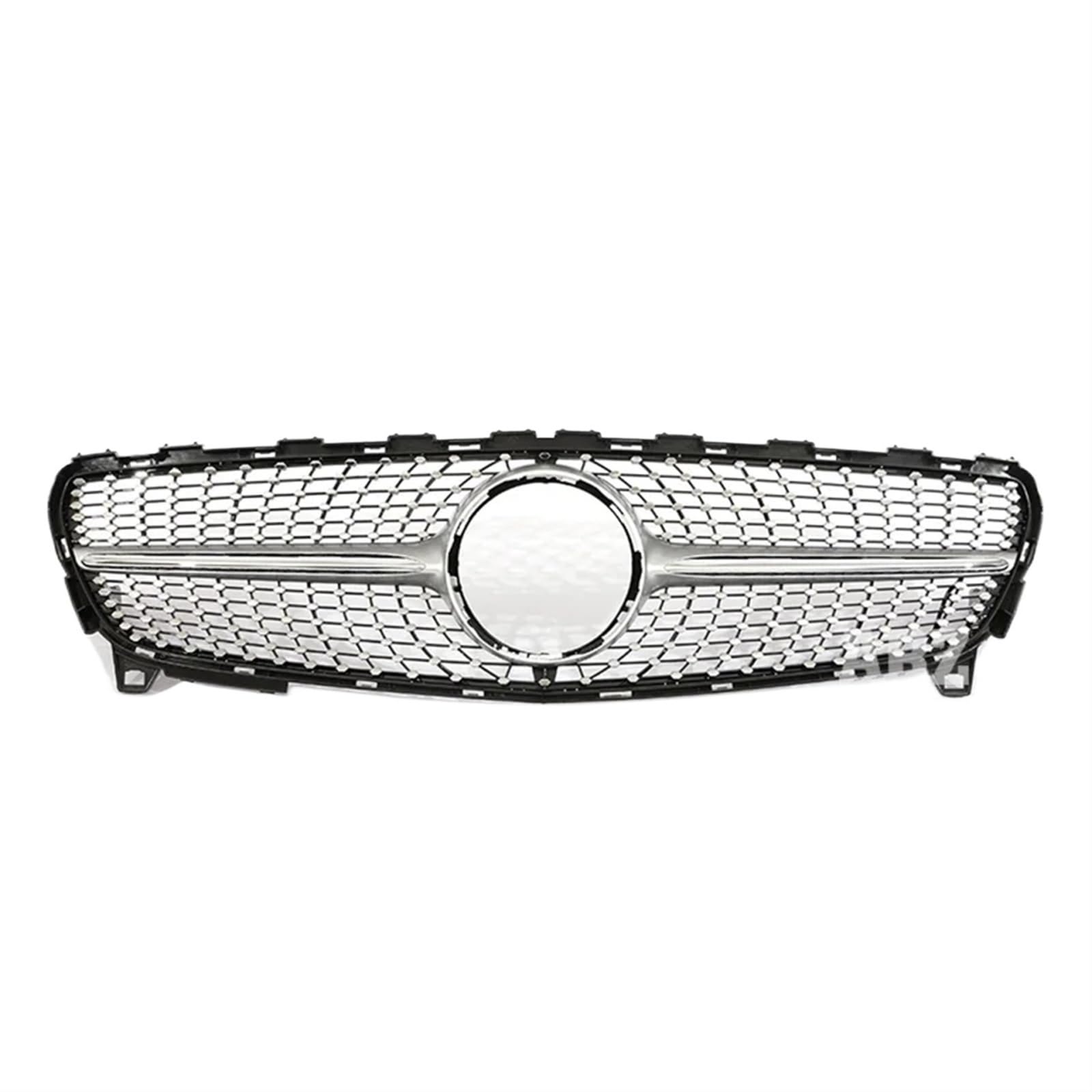 Grill Front Schwarz Silber A45 Stil Frontstoßstange Für AMG Für GT Kühlergrill Für Benz A Klasse W176 A35 A180 A200 A250 A260 2013–2015 2016–2018 Kühlergrill(16-18 Dia Silver) von SIFUSM