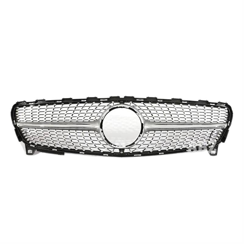 Grill Front Schwarz Silber A45 Stil Frontstoßstange Für AMG Für GT Kühlergrill Für Benz A Klasse W176 A35 A180 A200 A250 A260 2013–2015 2016–2018 Kühlergrill(16-18 Dia Silver) von SIFUSM