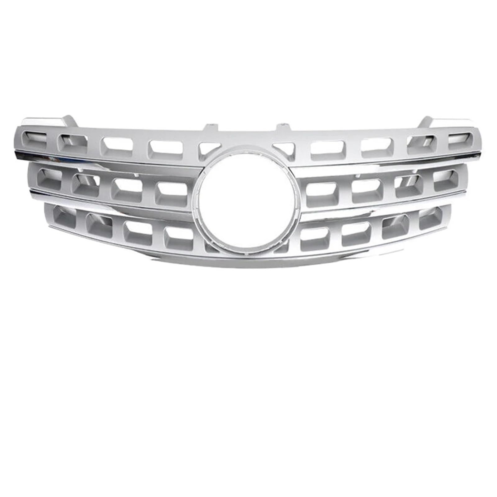 Grill Front Schwarzer Vorderer Renngrill Im GTR-Stil Für Benz ML W164 2005 2006 2007 2008 ML320 ML350 ML500 Chrom-Diamanten-Stil Stoßstangengitter Kühlergrill(A-Chrome Silver) von SIFUSM