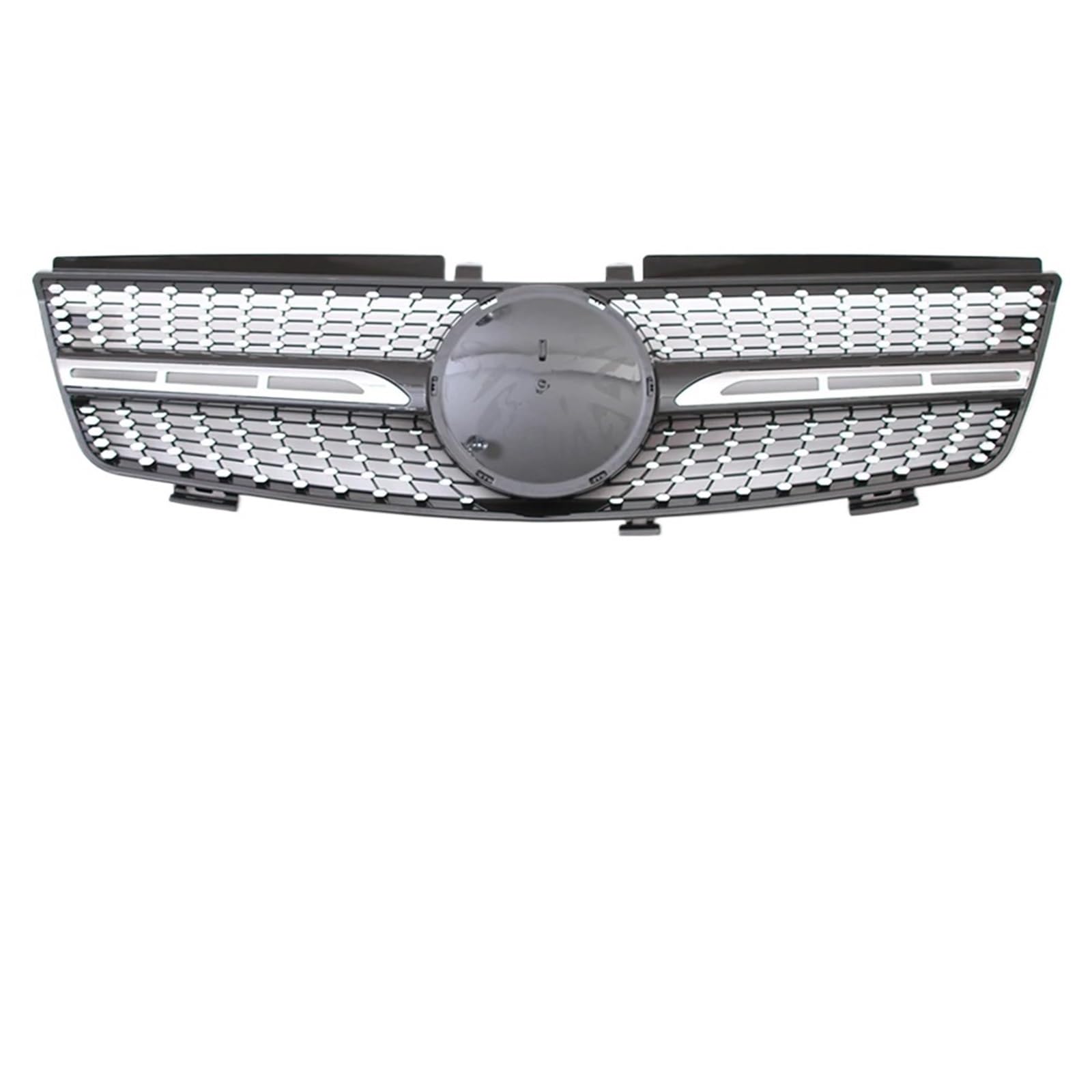 Grill Front Schwarzer Vorderer Renngrill Im GTR-Stil Für Benz ML W164 2005 2006 2007 2008 ML320 ML350 ML500 Chrom-Diamanten-Stil Stoßstangengitter Kühlergrill(Diamond-Chrome Black) von SIFUSM