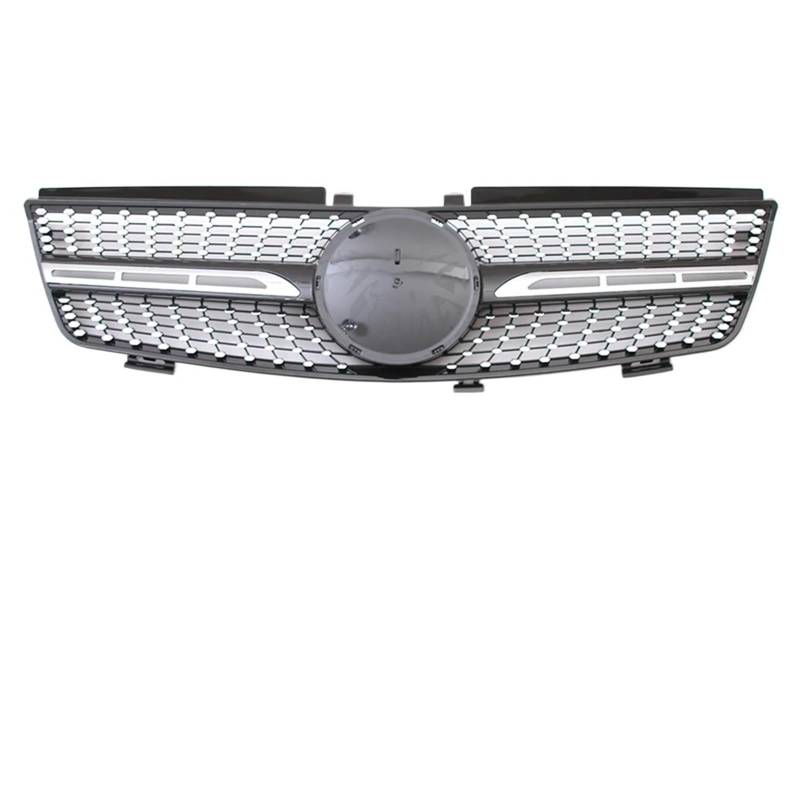 Grill Front Schwarzer Vorderer Renngrill Im GTR-Stil Für Benz ML W164 2005 2006 2007 2008 ML320 ML350 ML500 Chrom-Diamanten-Stil Stoßstangengitter Kühlergrill(Diamond-Chrome Black) von SIFUSM