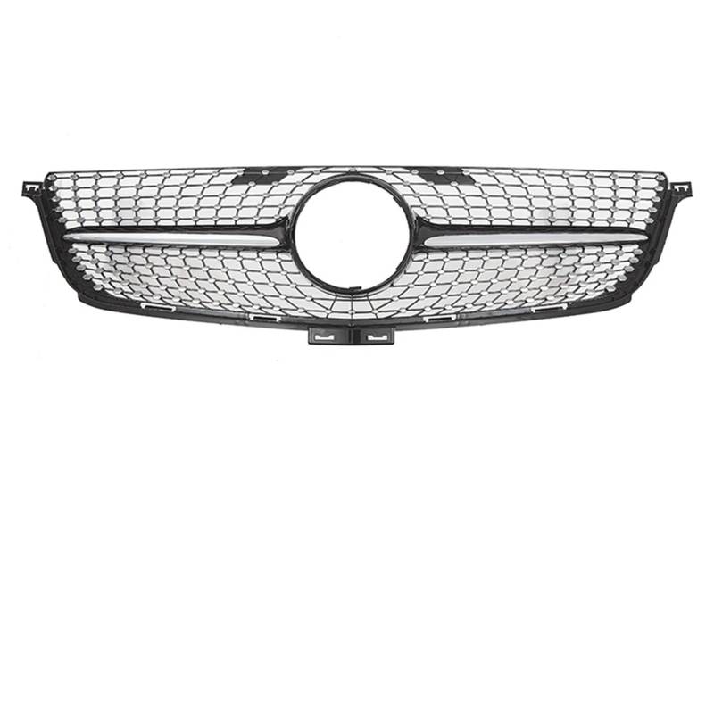Grill Front Vordere Renngitter Im Chrom-Silber-Diamanten-Stil. Vordere Renngitter Für Benz ML-Klasse W166 2012 2013 2014 2015 ML350 ML550 Kühlergrill(Diamond-Chrome Black) von SIFUSM
